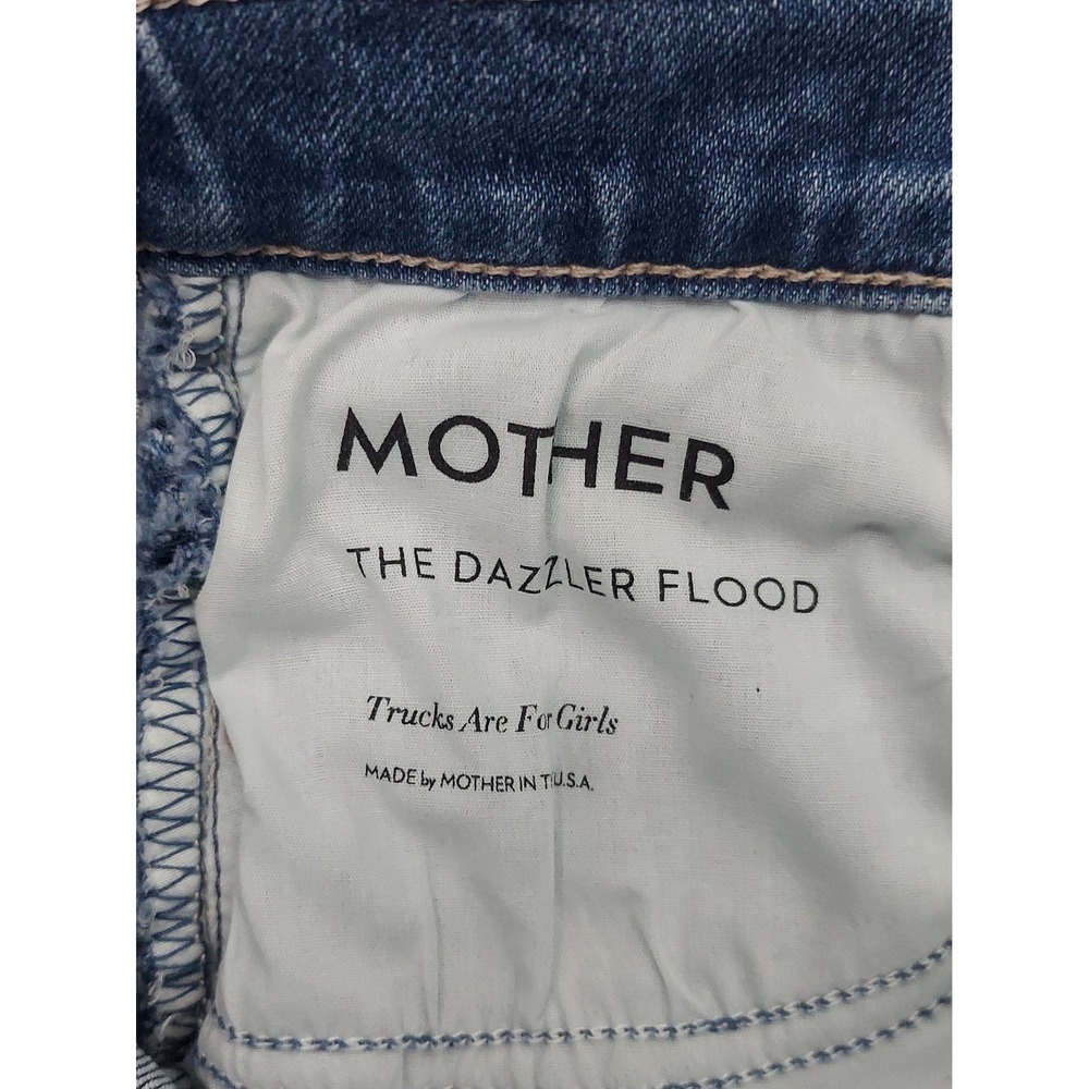 Mother Superior Jeans Womens 29 Blue Dazzler Flood Sweet Petals Medium Wash - Picture 4 of 14